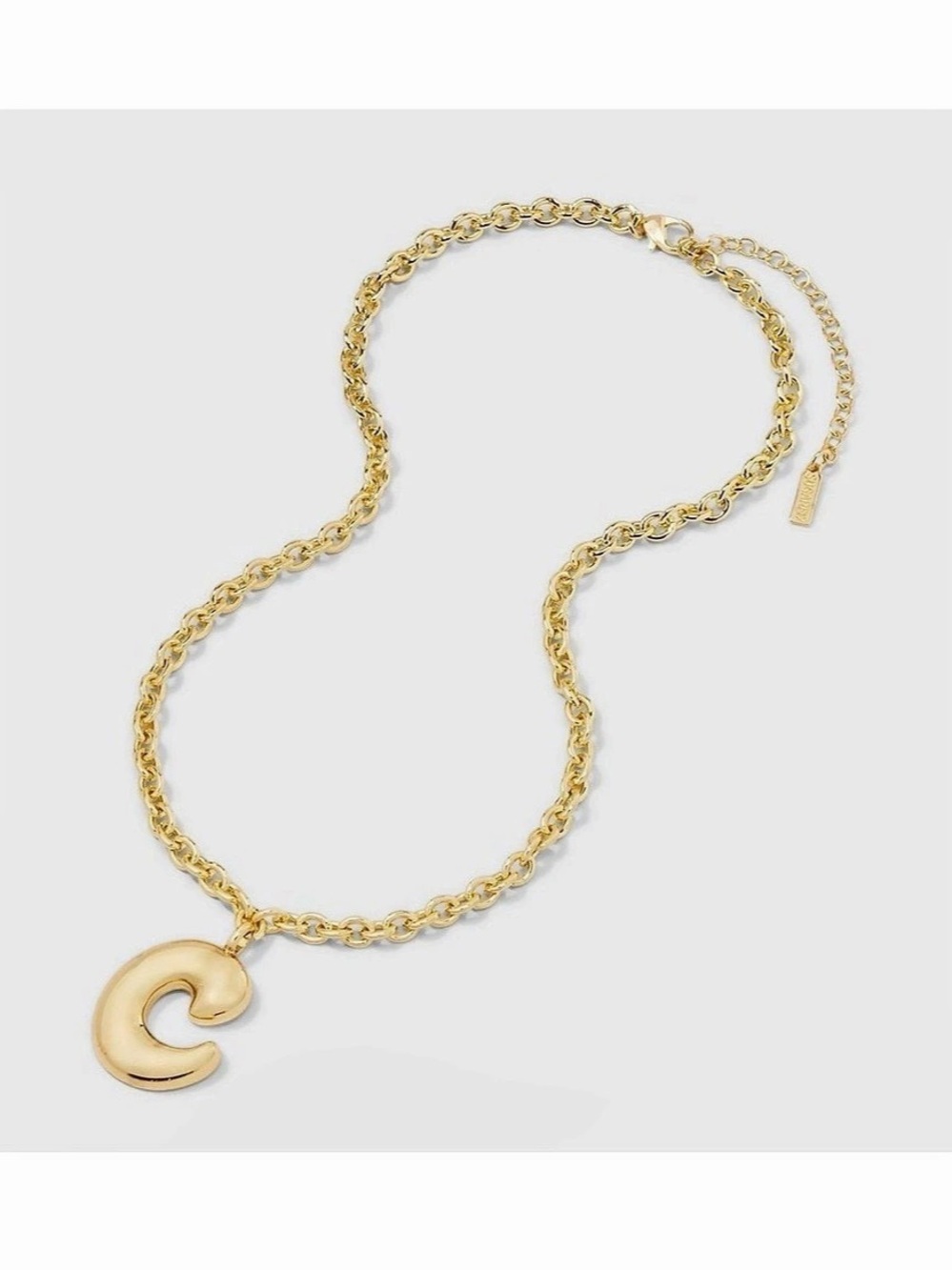 Sugarfix by BaubleBar Gold-Tone Bubble Initial C Pendant Necklace NWT
